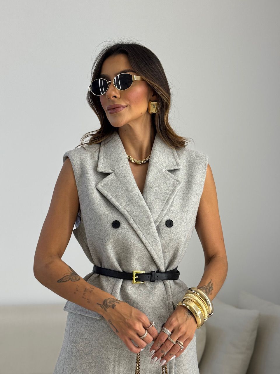 COLETE ANALU LÃ BATIDA CINZA