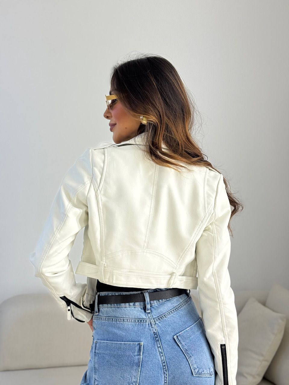 JAQUETA LETICIA COURO FAKE OFF