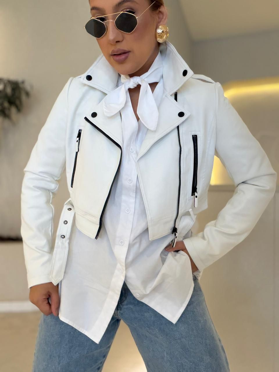 JAQUETA LETICIA COURO FAKE OFF