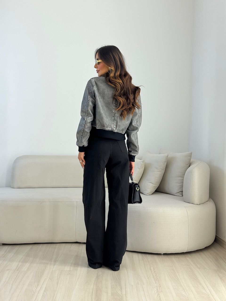 JAQUETA SARA PUNHOS GRAFITE