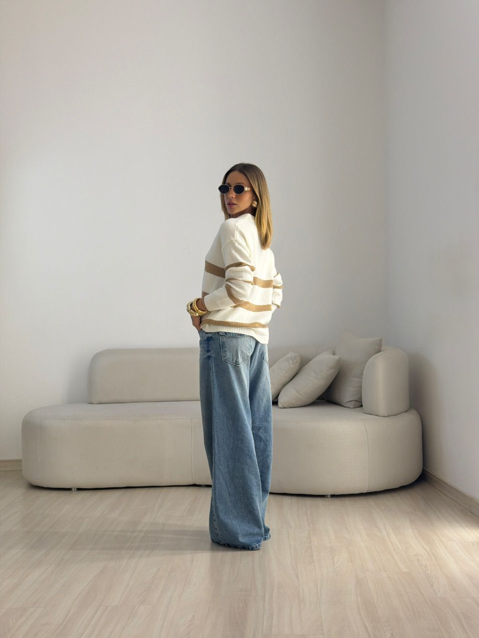 TRICOT CRISTINA LISTRAS OFF