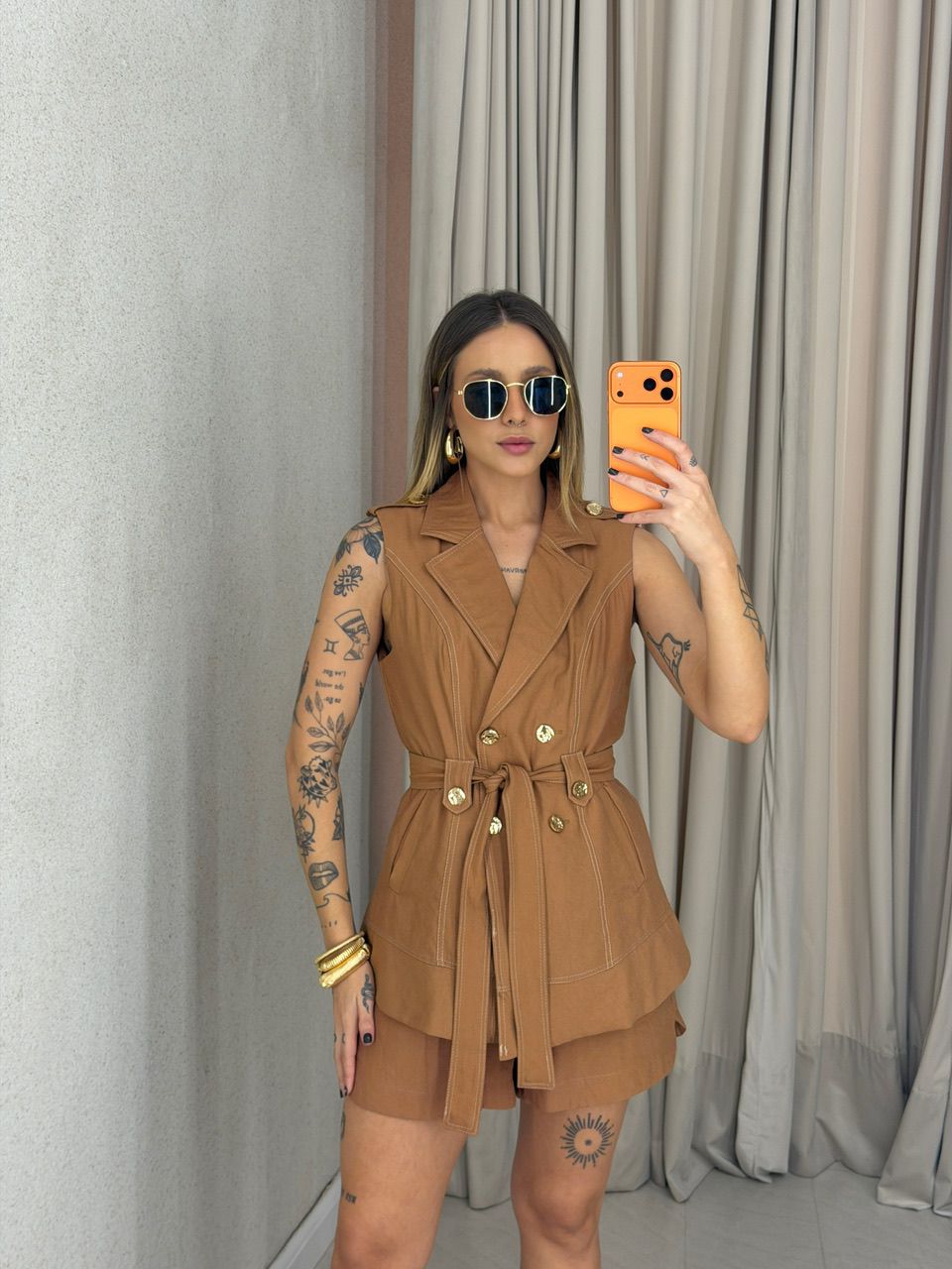 CONJUNTO ELLEN COLETE CARAMELO