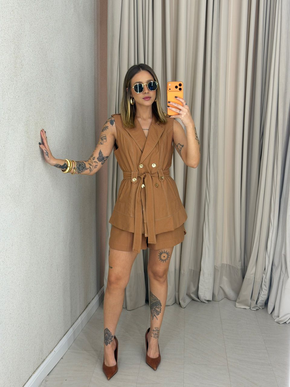 CONJUNTO ELLEN COLETE CARAMELO