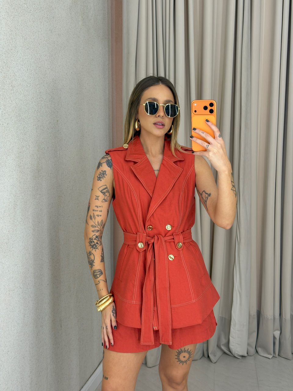 CONJUNTO ELLEN COLETE LARANJA