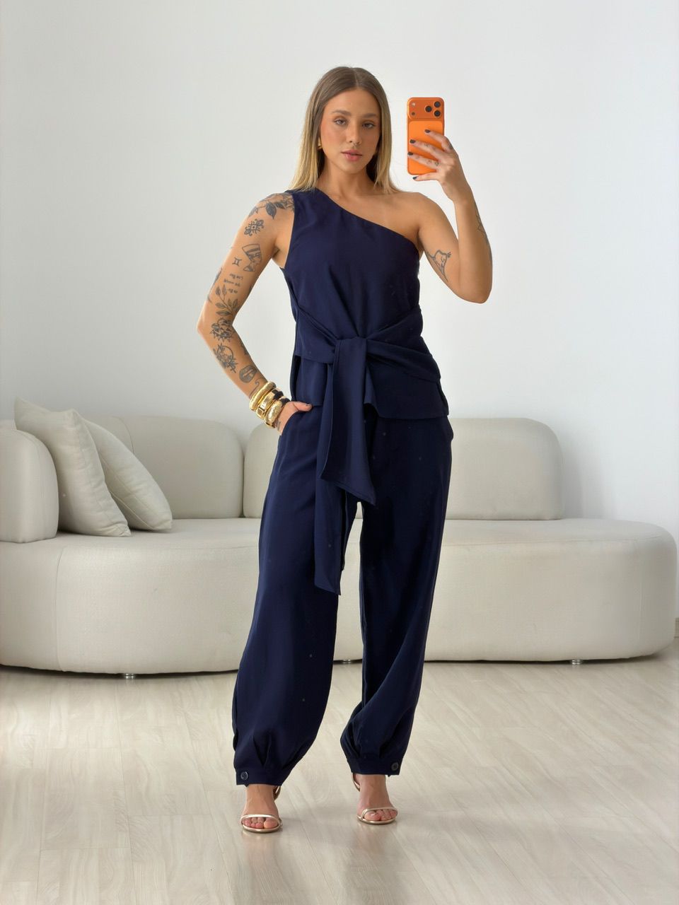 CONJUNTO TAILA NULA MANGA MARINHO