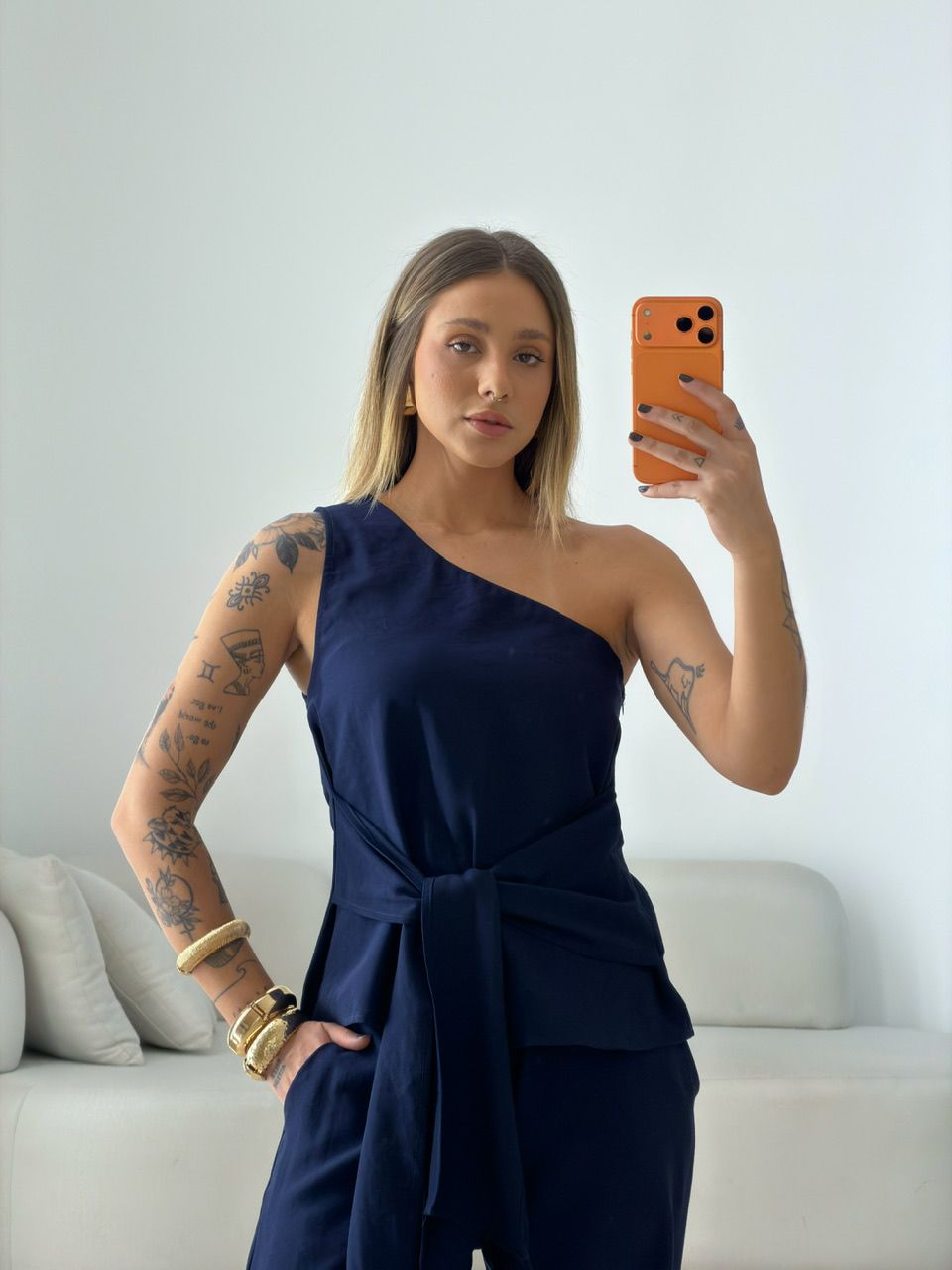 CONJUNTO TAILA NULA MANGA MARINHO