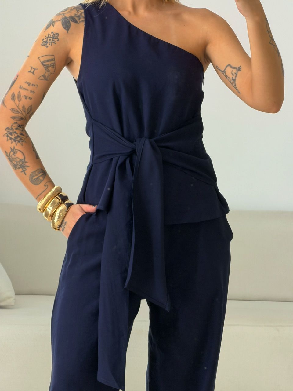 CONJUNTO TAILA NULA MANGA MARINHO