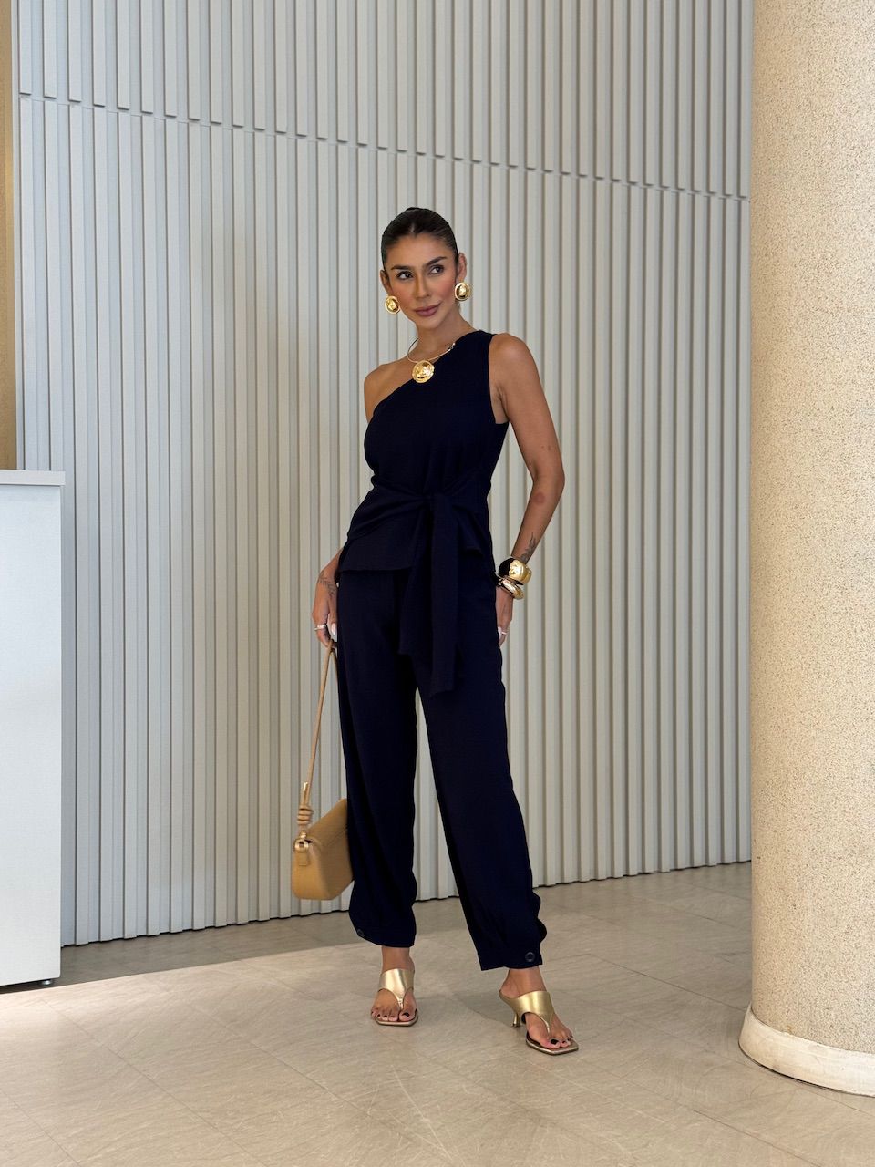 CONJUNTO TAILA NULA MANGA MARINHO