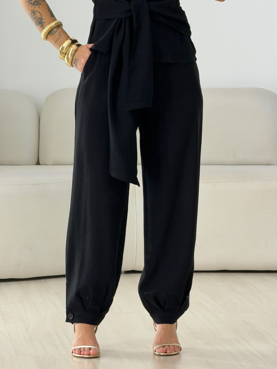 CONJUNTO TAILA NULA MANGA PRETO