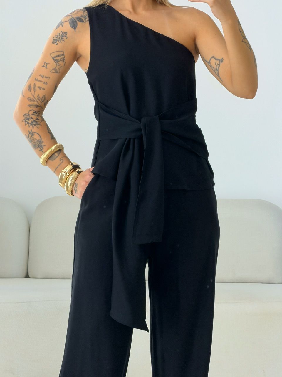 CONJUNTO TAILA NULA MANGA PRETO