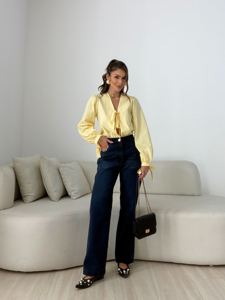 BODY CLAUDIA AMARRAÇÃO AMARELO