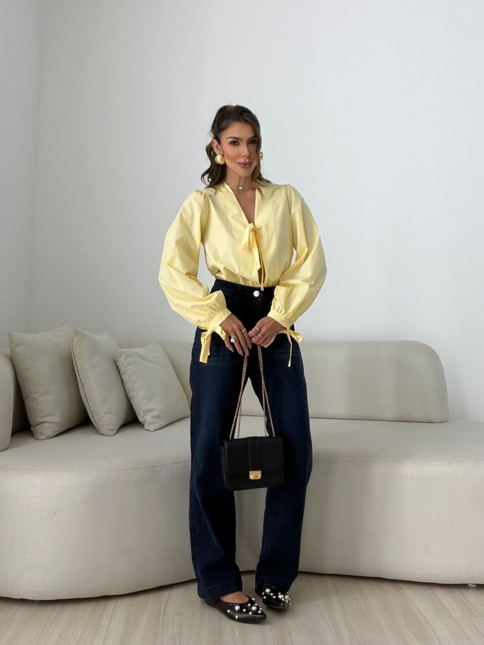 BODY CLAUDIA AMARRAÇÃO AMARELO