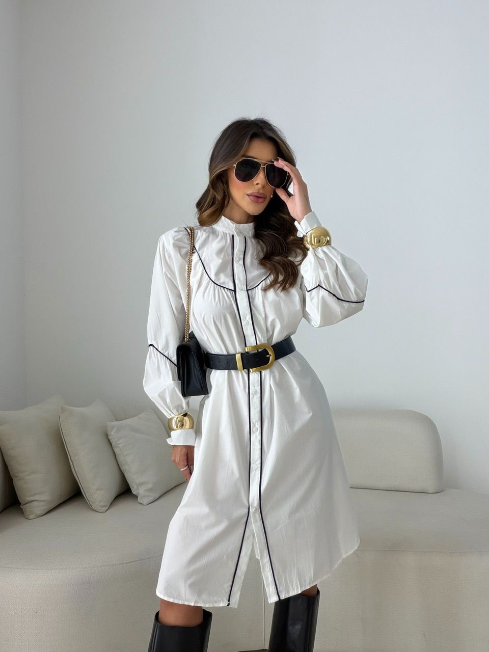 VESTIDO MANU CHEMISE OFF
