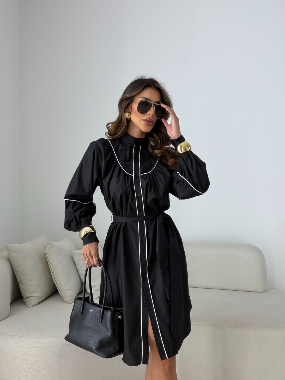 VESTIDO MANU CHEMISE PRETO