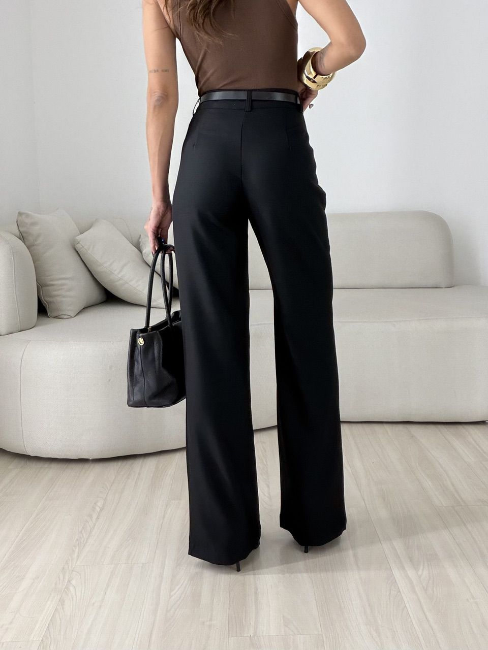CALÇA HELOÍSA CINTO PRETA