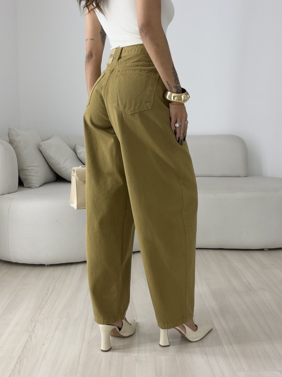 CALÇA MAITÊ BALLOON MOSTARDA