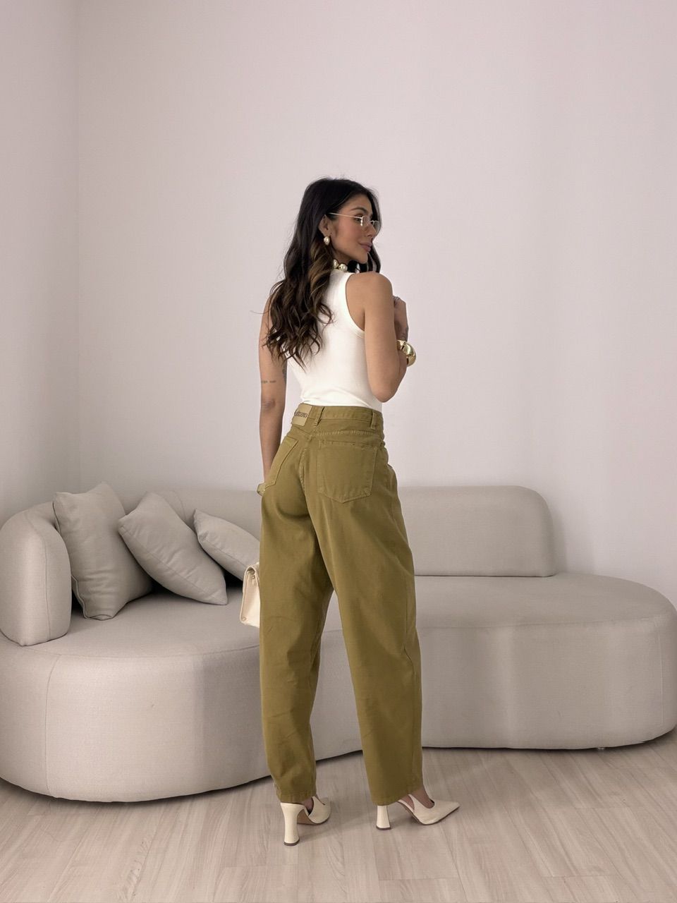 CALÇA MAITÊ BALLOON MOSTARDA