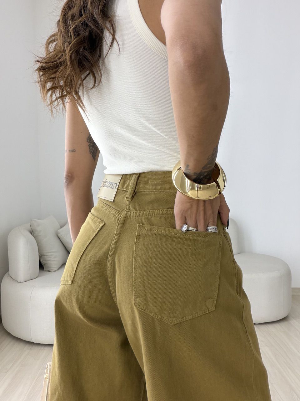 CALÇA MAITÊ BALLOON MOSTARDA