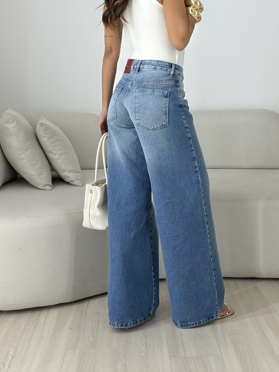 CALÇA SOFIA RELAXED JEANS MÉDIO