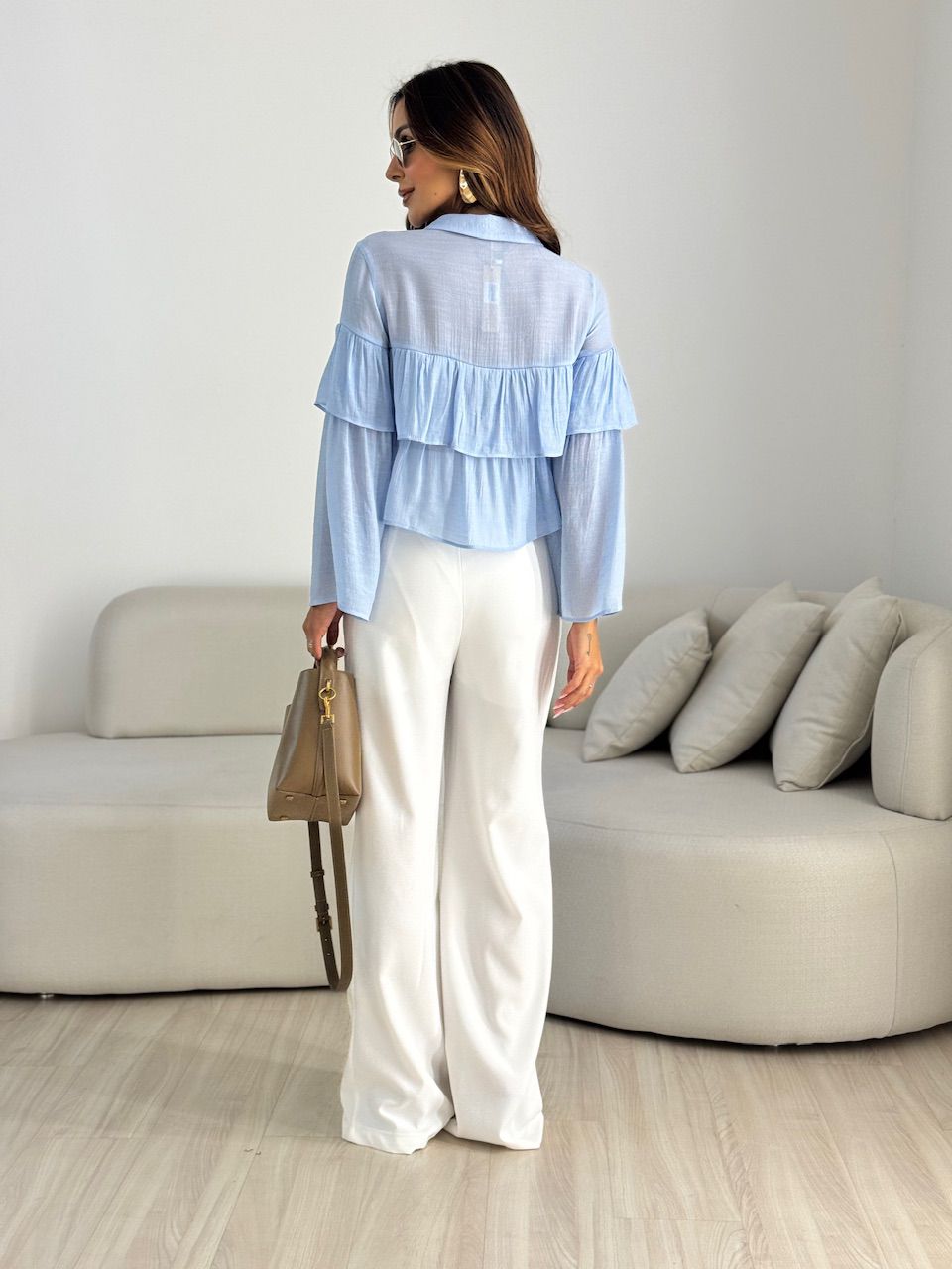 BLUSA FABIOLA BABADO AZUL
