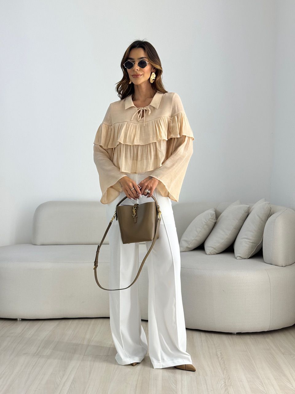 BLUSA FABIOLA BABADO NUDE