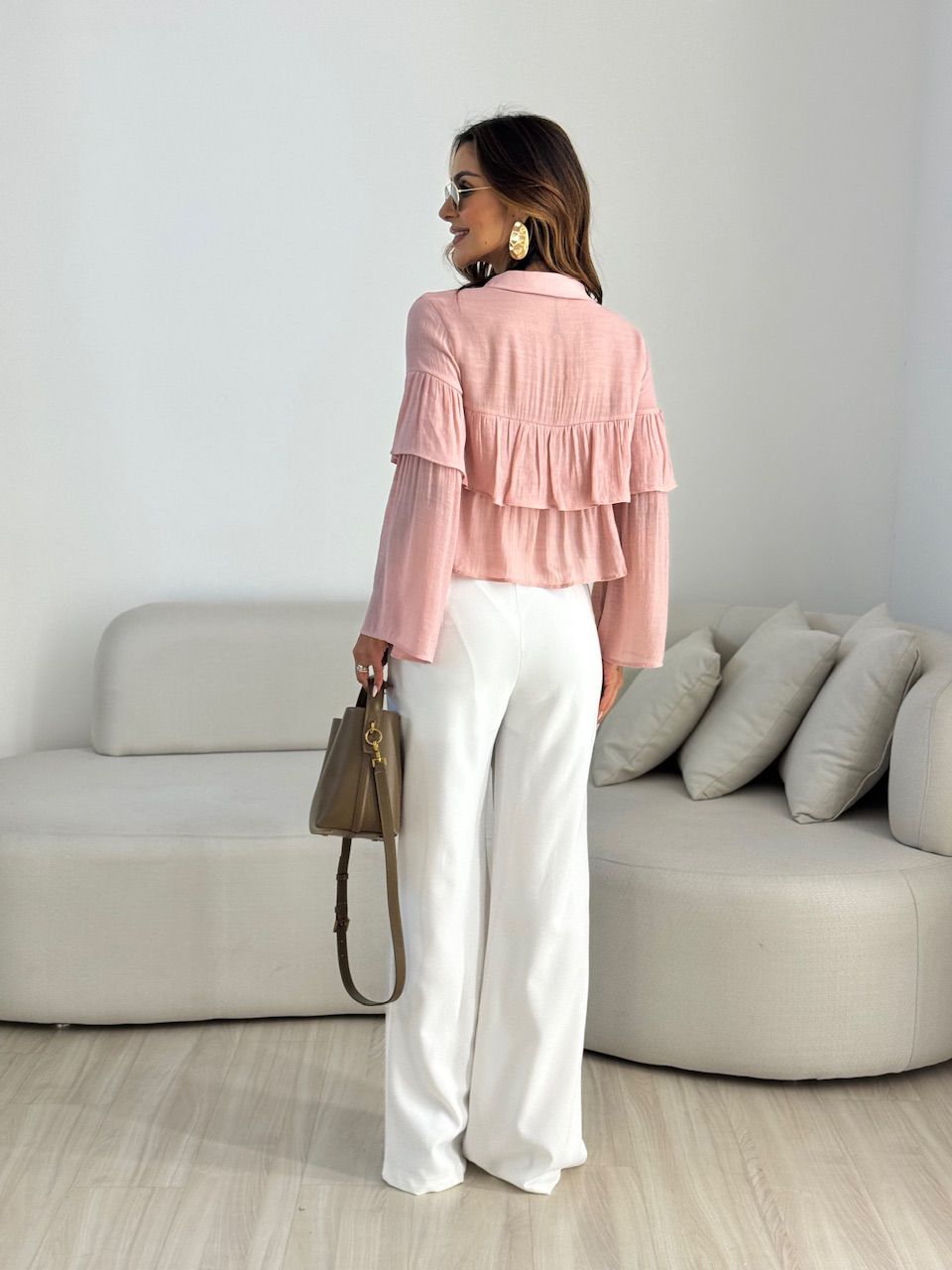 BLUSA FABIOLA BABADO ROSÊ