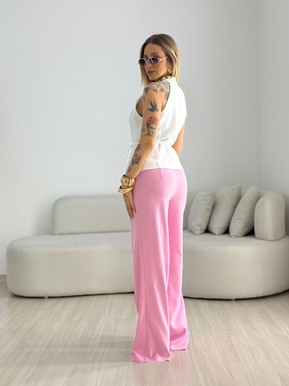 CALÇA LÊ PANTALONA ROSA
