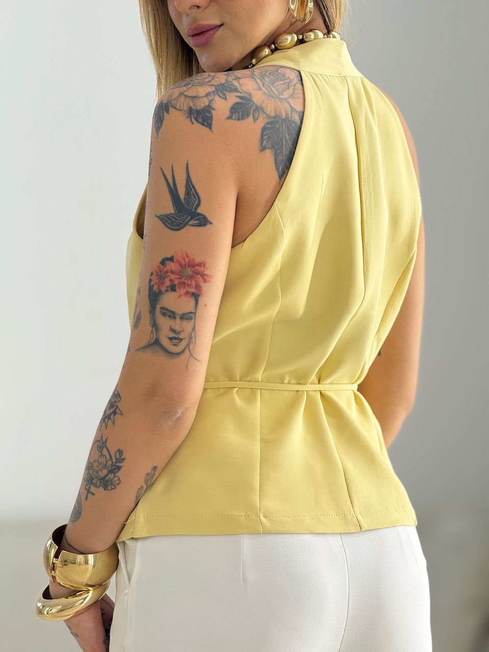COLETE LIZ BOTÕES YELLOW BUTTER