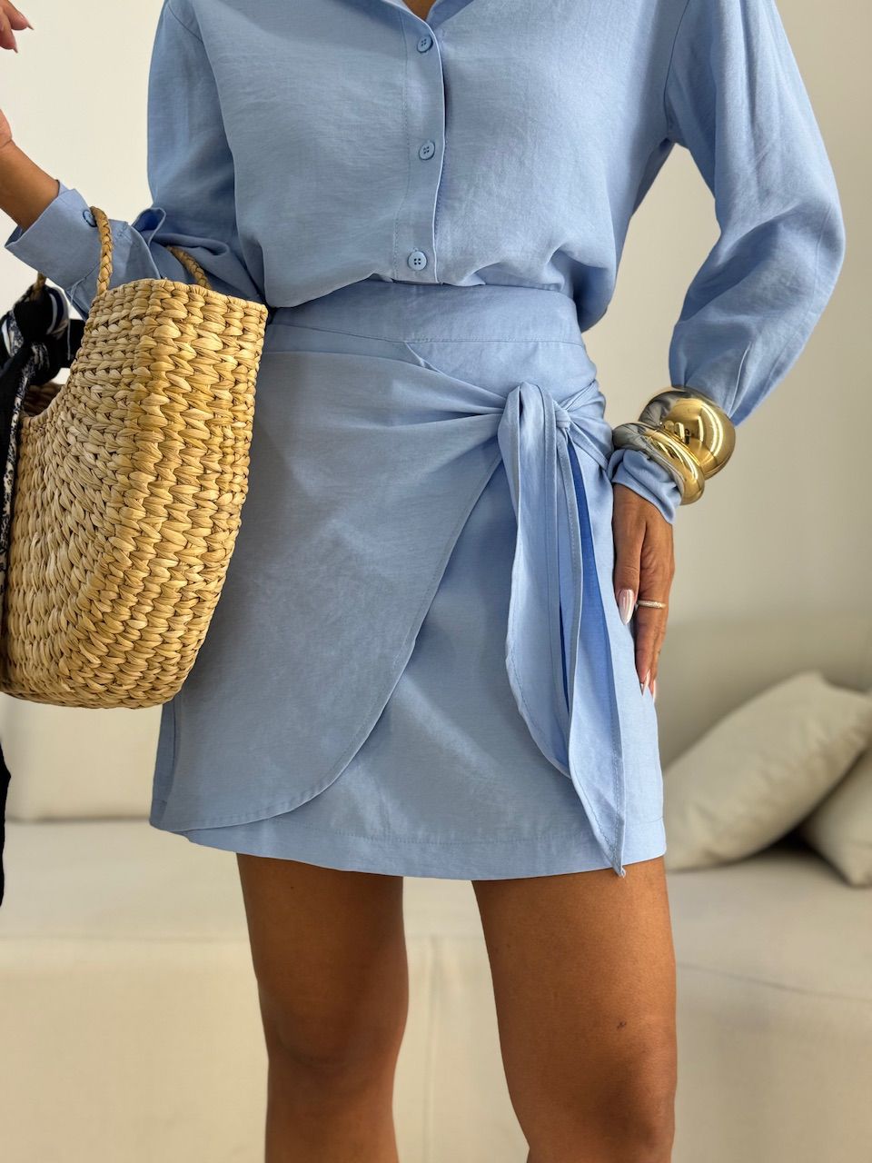 CONJUNTO CAMILE SHORT SAIA AZUL