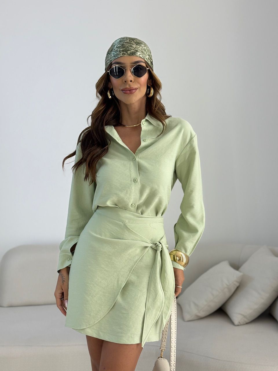 CONJUNTO CAMILE SHORT SAIA VERDE