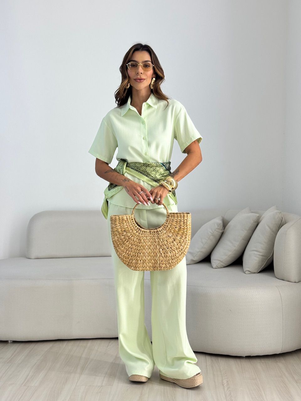 CONJUNTO SAMANTA CALÇA BABY GREEN