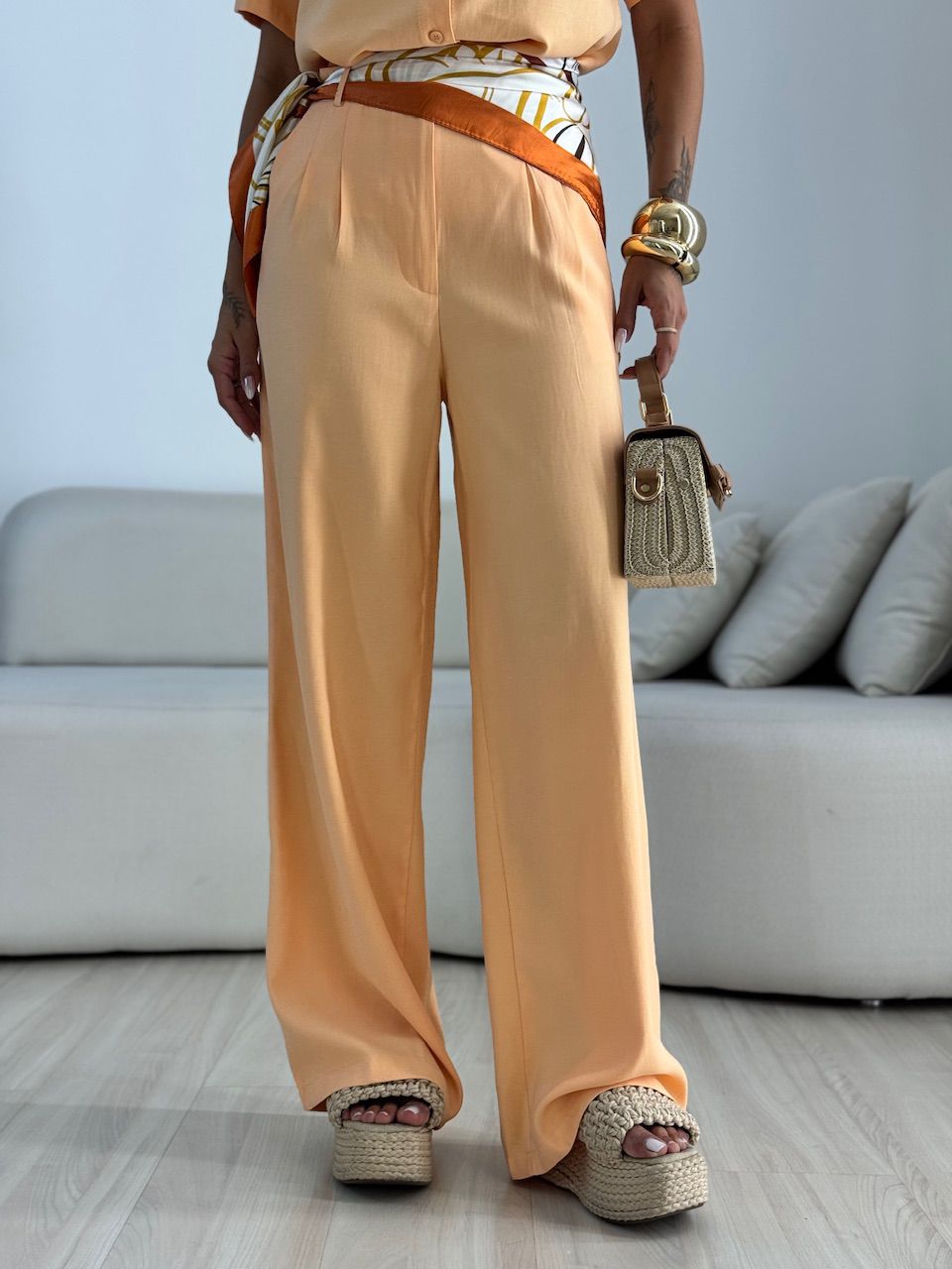 CONJUNTO SAMANTA CALÇA LARANJA