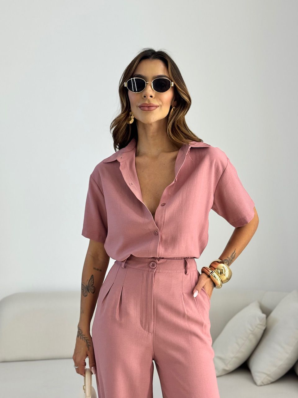 CONJUNTO SAMANTA CALÇA ROSÊ
