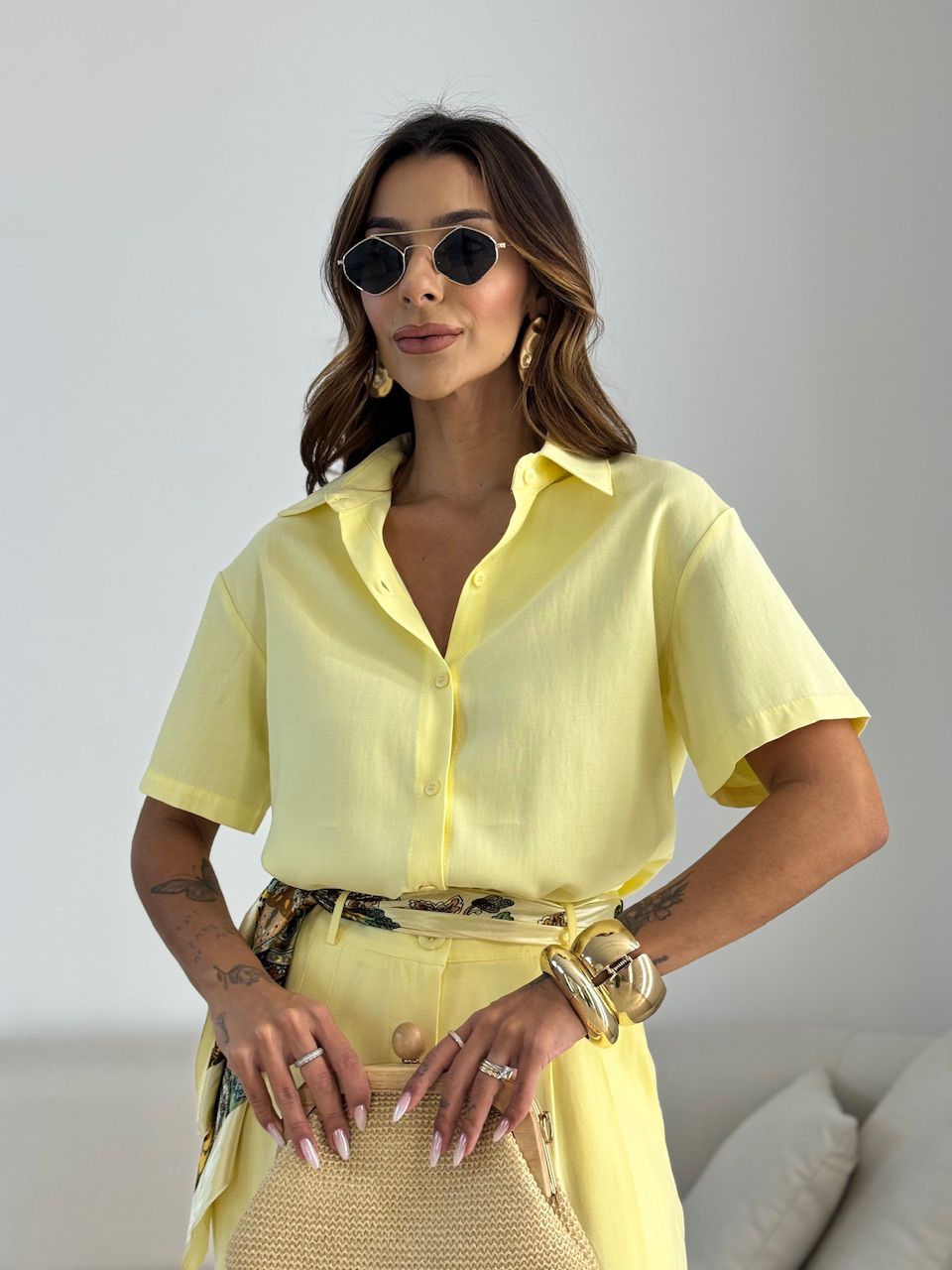 CONJUNTO SAMANTA CALÇA YELLOW BUTTER