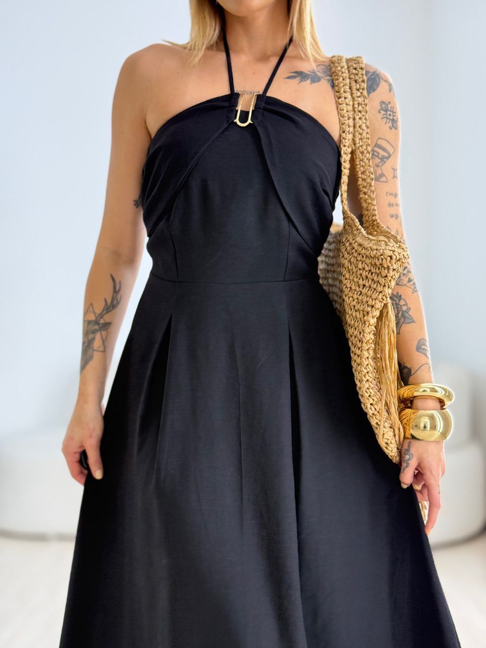 VESTIDO JOSI LONGO PRETO