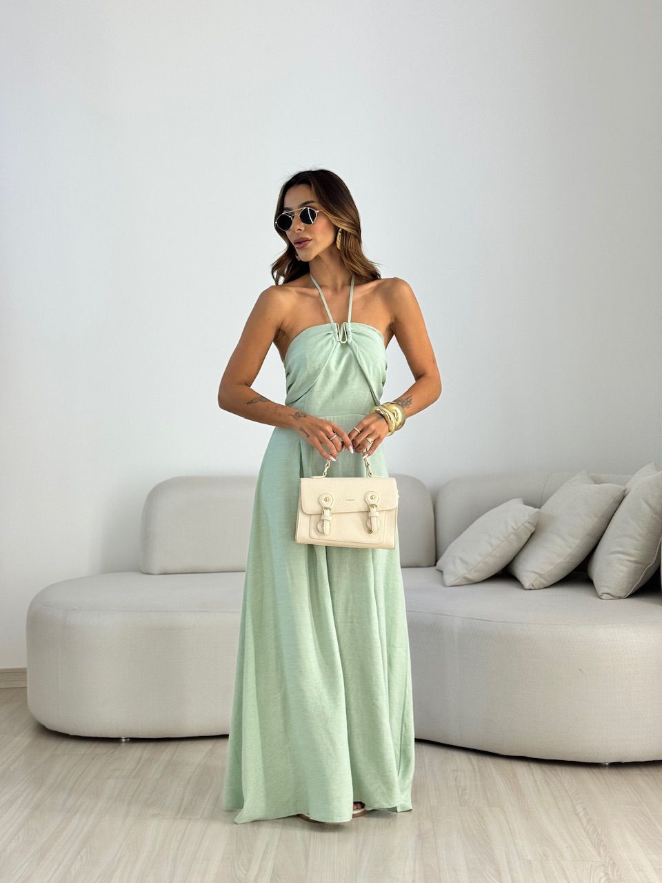 VESTIDO JOSI LONGO VERDE