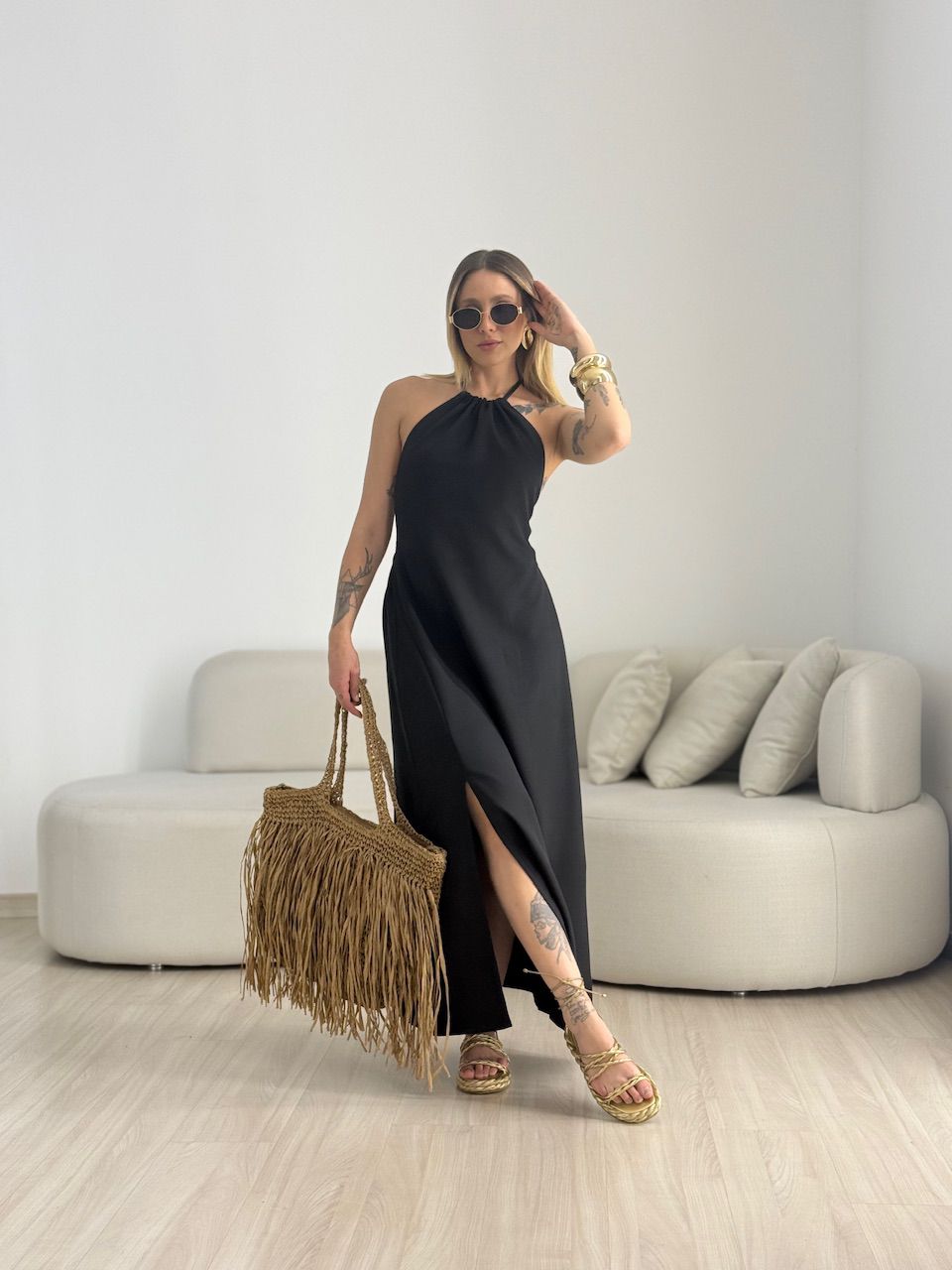 VESTIDO LORENA FRENTE ÚNICA preto