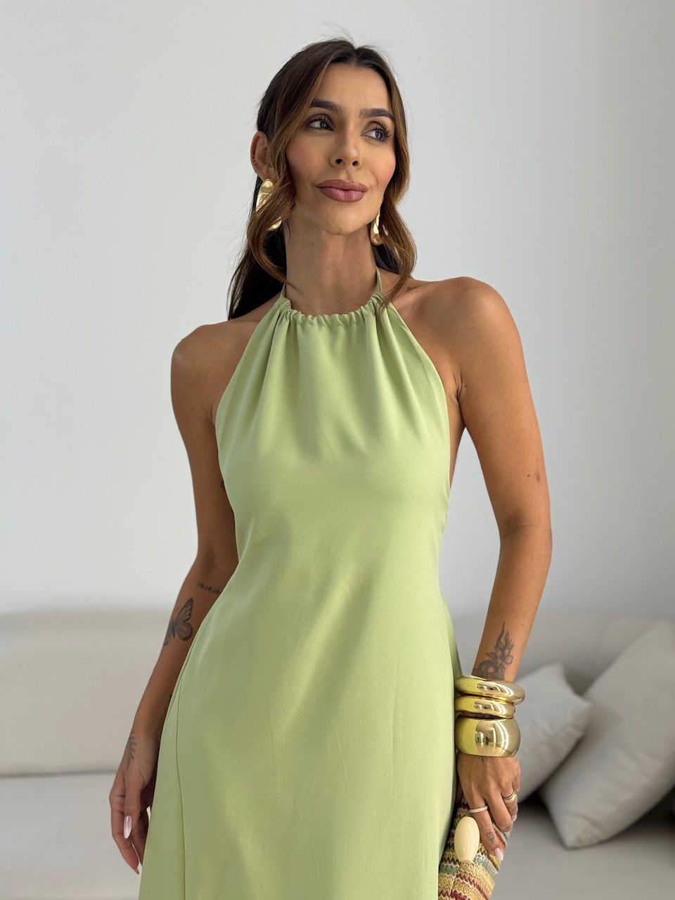 VESTIDO LORENA FRENTE ÚNICA verde