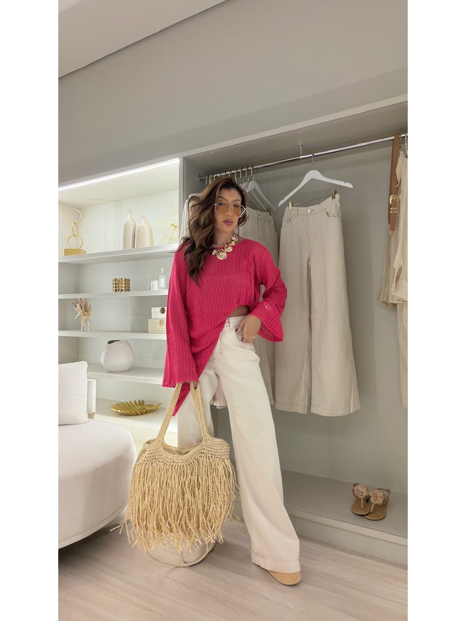 BLUSÃO PATRÍCIA TRICOT PINK