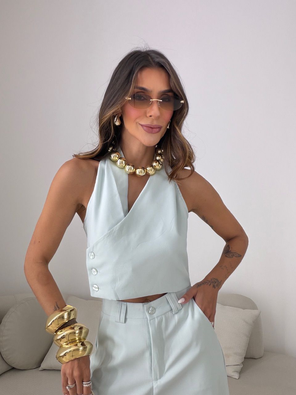 CONJUNTO ANANDA CALÇA MENTA