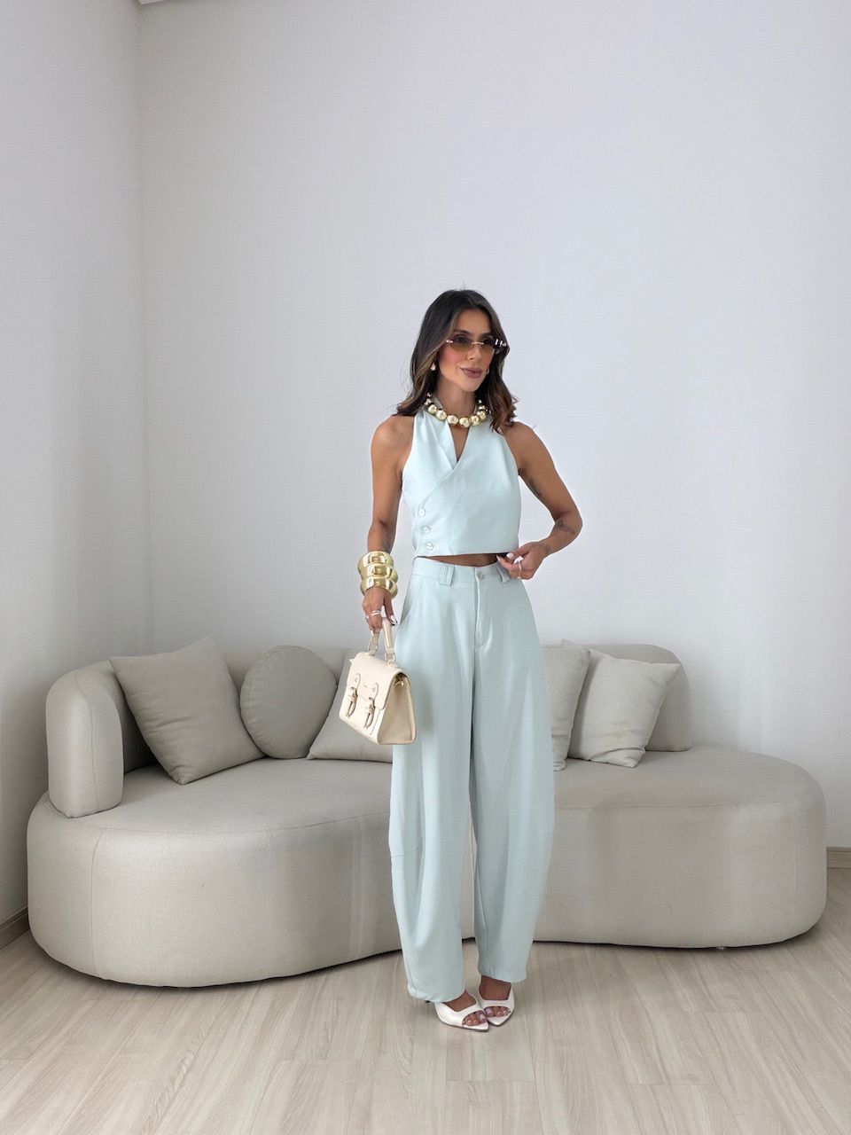 CONJUNTO ANANDA CALÇA MENTA