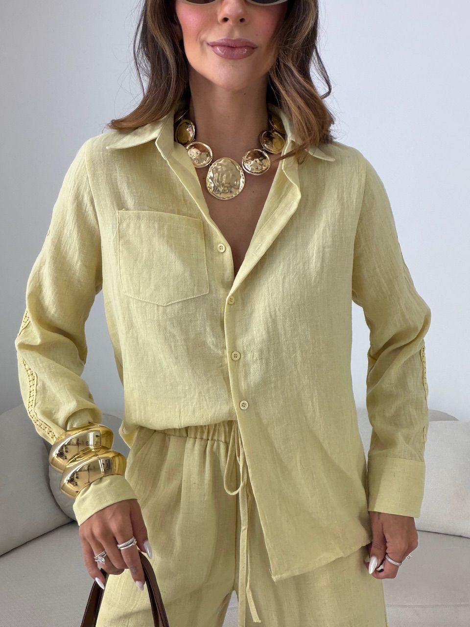 CONJUNTO JÉSSICA LINHO AMARELO