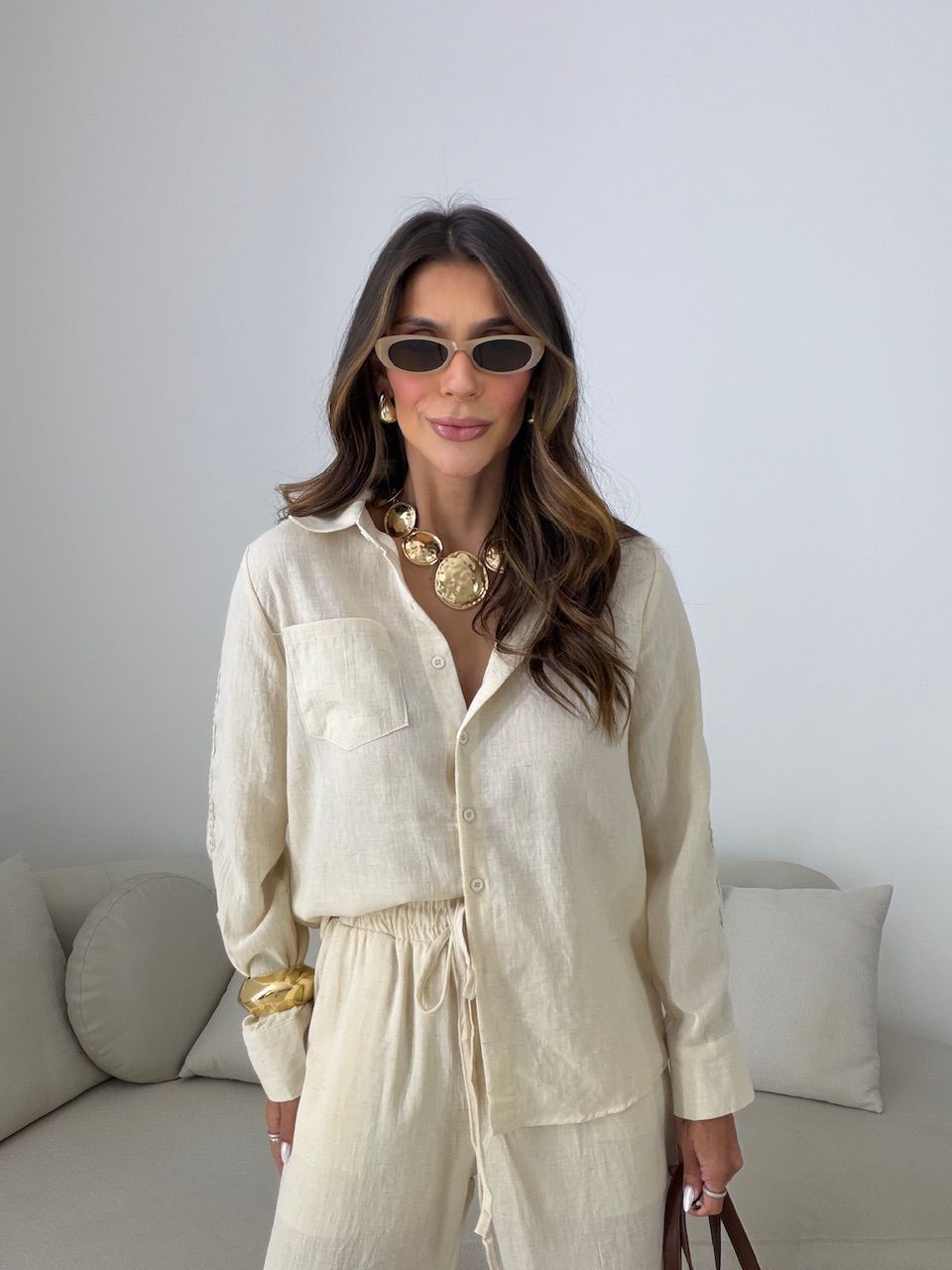 CONJUNTO JÉSSICA LINHO AREIA