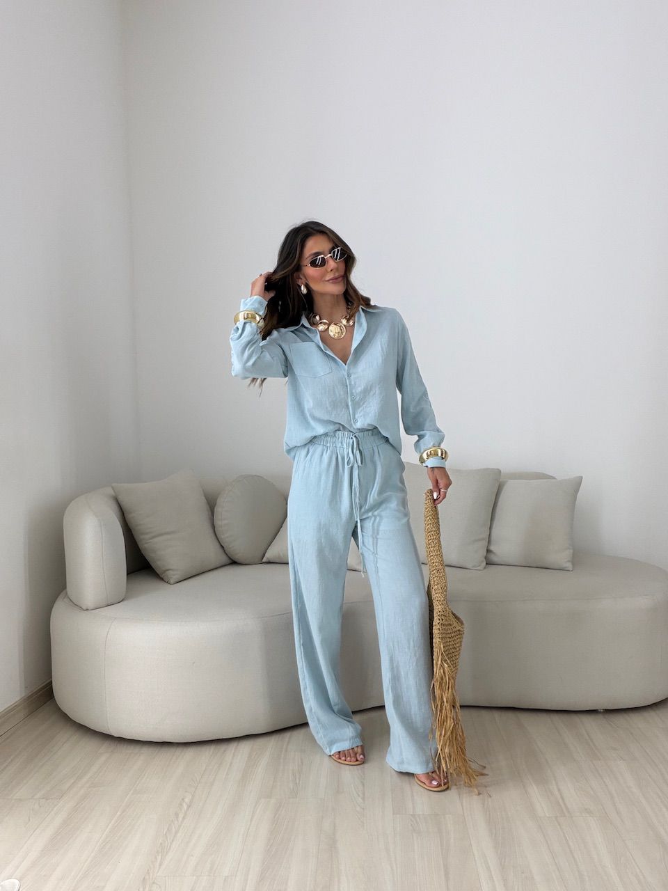 CONJUNTO JÉSSICA LINHO AZUL