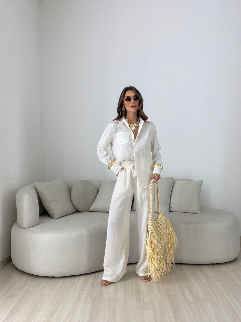 CONJUNTO JÉSSICA LINHO CRU - 0081310132 - CAROLLA FERRARO