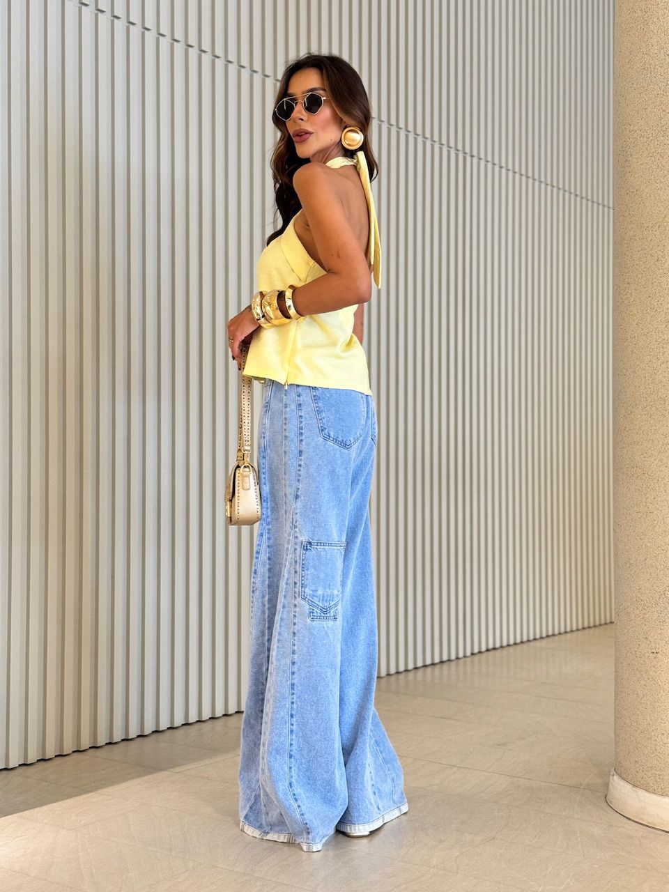 BLUSA AGATHA FRENTE ÚNICA YELLOW BUTTER