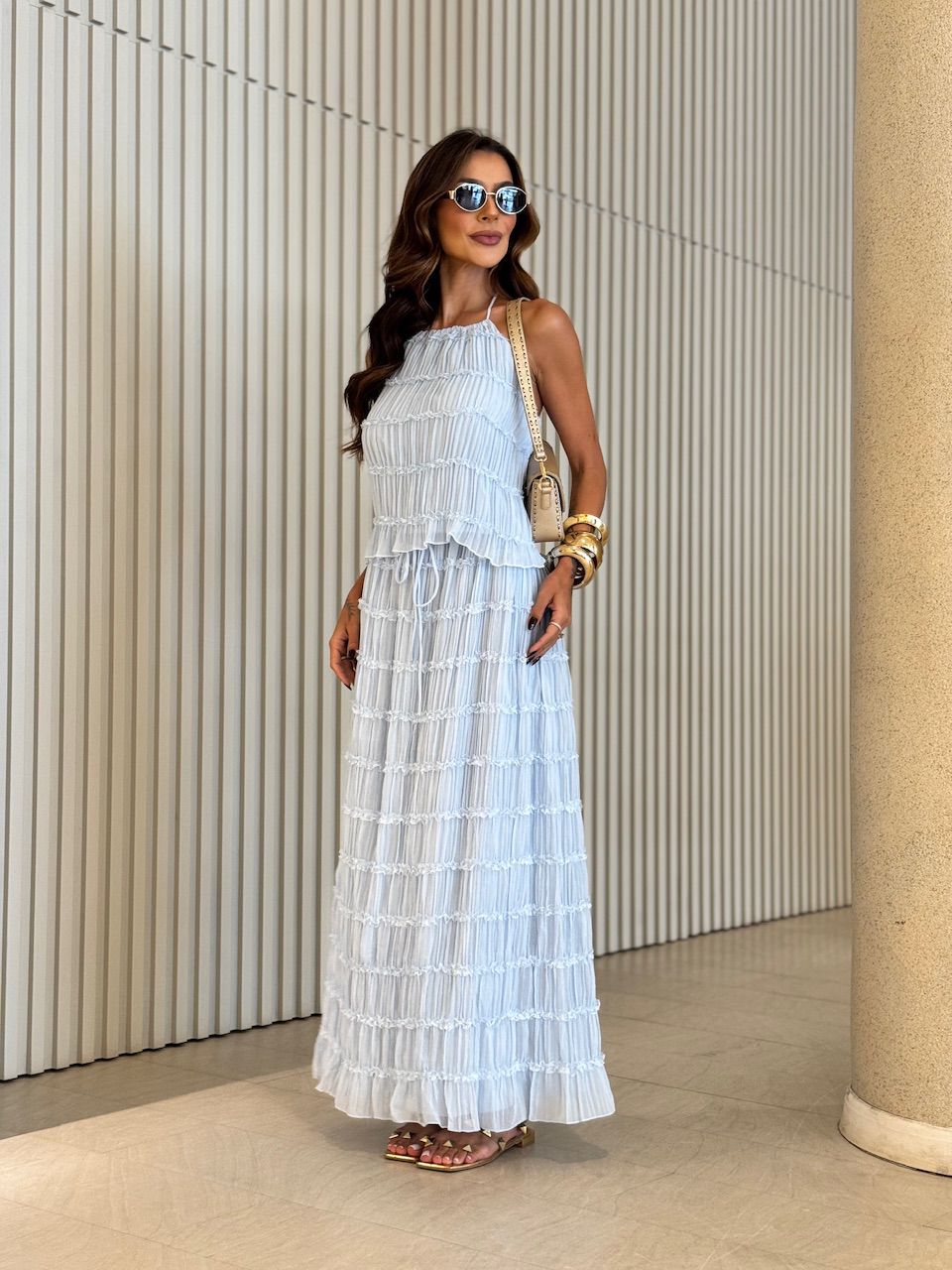 CONJUNTO KATE SAIA LONGA BABY BLUE