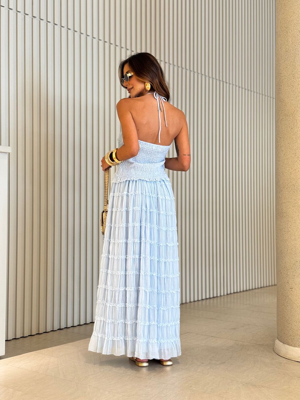 CONJUNTO KATE SAIA LONGA BABY BLUE