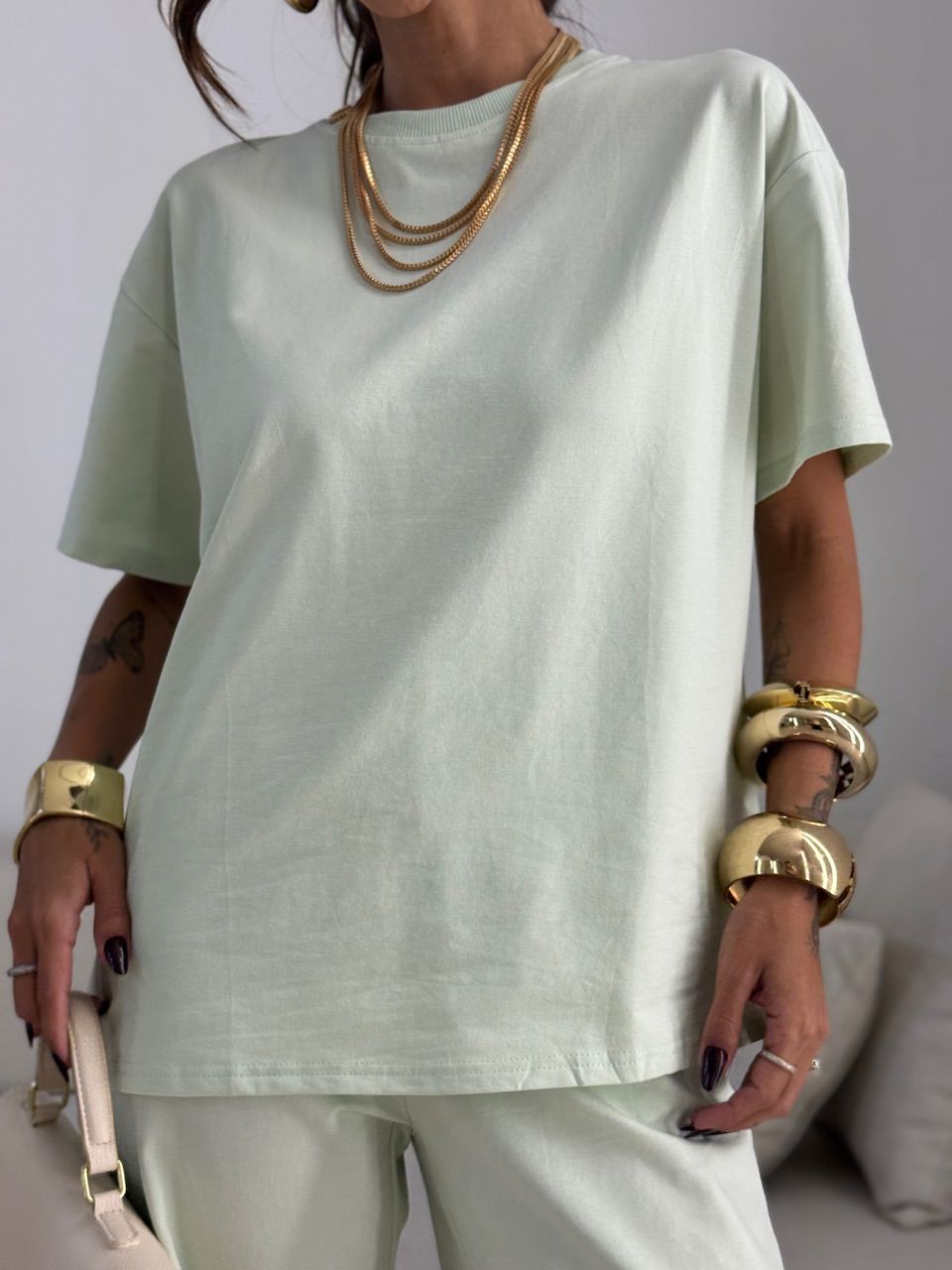 CONJUNTO MELISSA CAMISETA CALÇA BABY GREEN