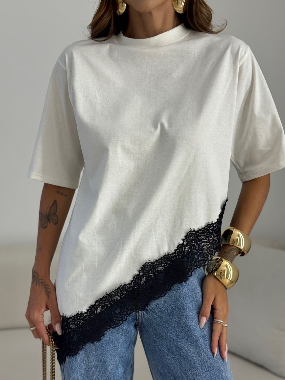 BLUSA MARIANA CF RENDA OFF/ PRETO